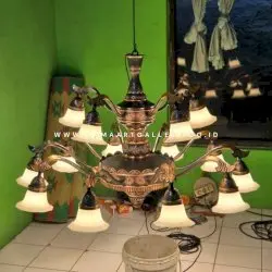 Lampu Tembaga Ukiran 